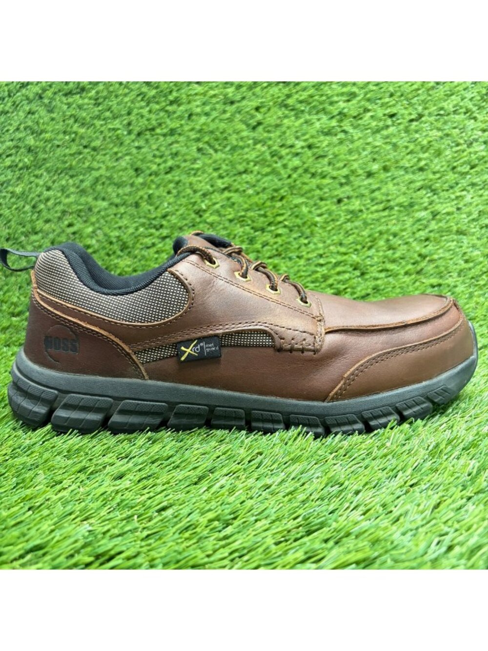 Hoss Stepper XRD Met Guard Mens Size 10.5 Brown Composite Toe Safety Work Shoes